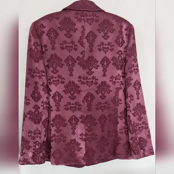 NWT...CINQ @ SEPT FAYE FLORAL BAROQUE SATIN JACQUARD 2 PIECE SUIT 8 - Picture 4 of 13